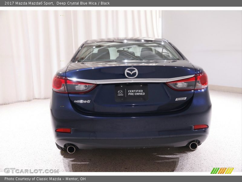 Deep Crystal Blue Mica / Black 2017 Mazda Mazda6 Sport