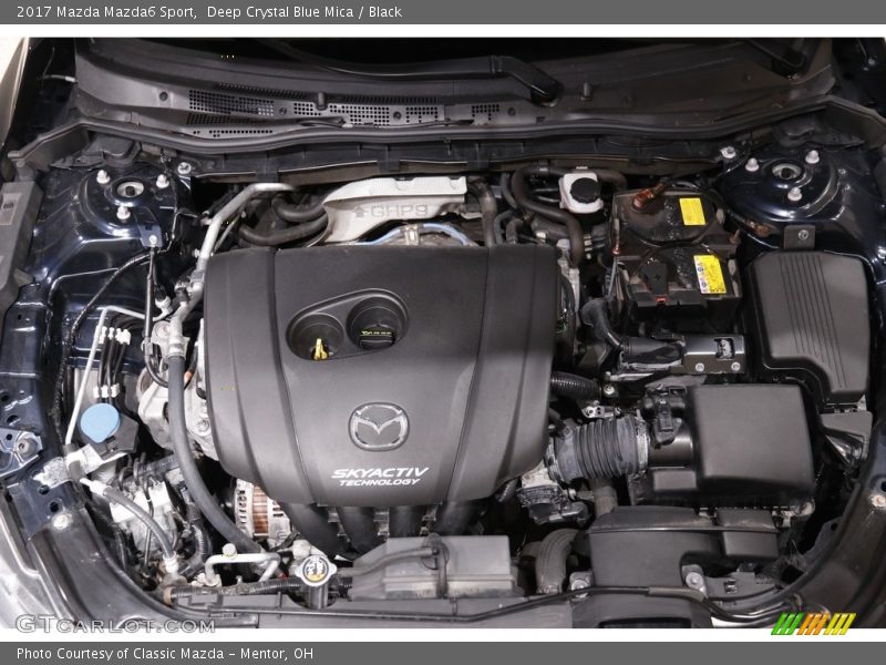 Deep Crystal Blue Mica / Black 2017 Mazda Mazda6 Sport