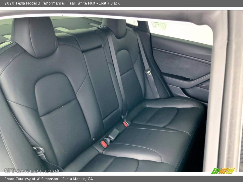 Rear Seat of 2020 Model 3 Performance