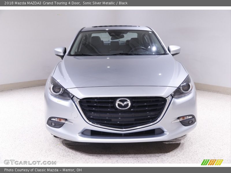 Sonic Silver Metallic / Black 2018 Mazda MAZDA3 Grand Touring 4 Door