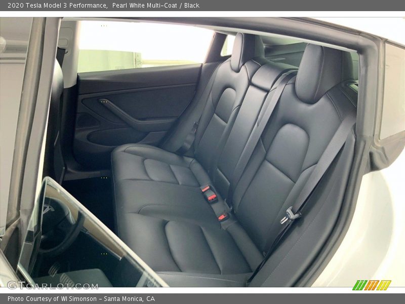 Rear Seat of 2020 Model 3 Performance