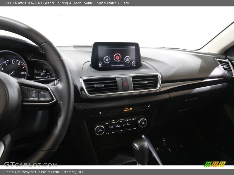 Sonic Silver Metallic / Black 2018 Mazda MAZDA3 Grand Touring 4 Door