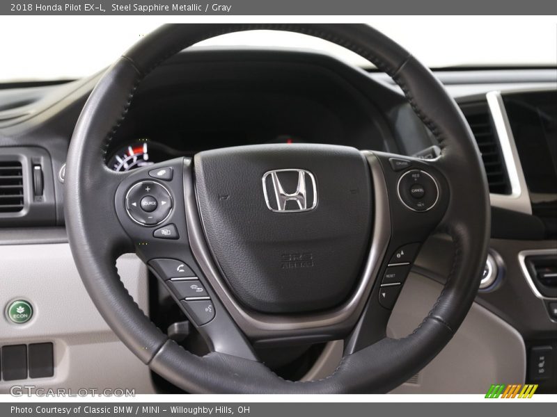 Steel Sapphire Metallic / Gray 2018 Honda Pilot EX-L