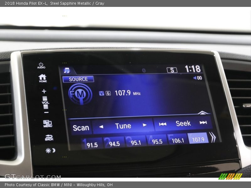 Steel Sapphire Metallic / Gray 2018 Honda Pilot EX-L
