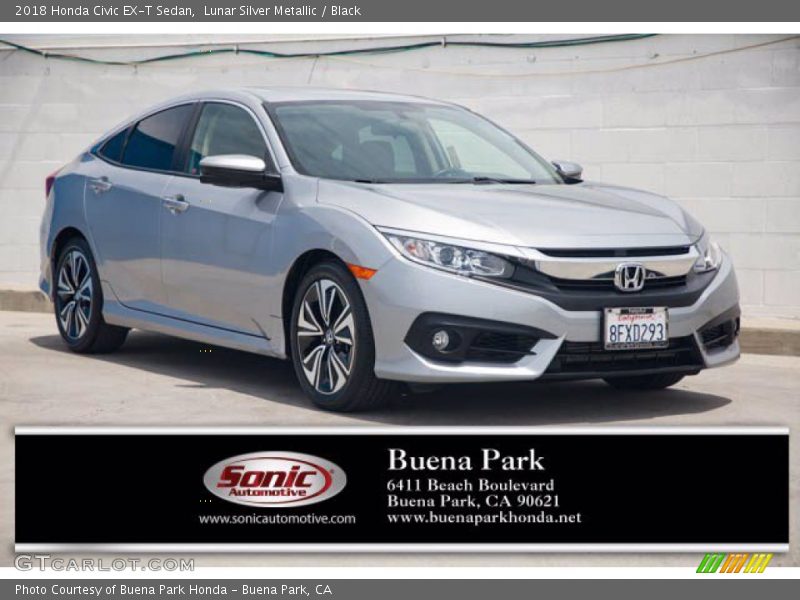 Lunar Silver Metallic / Black 2018 Honda Civic EX-T Sedan