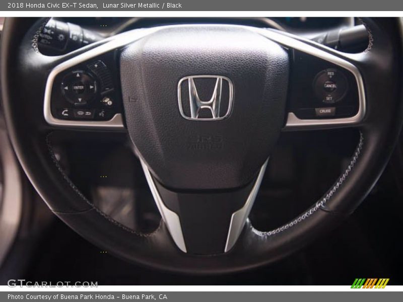 Lunar Silver Metallic / Black 2018 Honda Civic EX-T Sedan