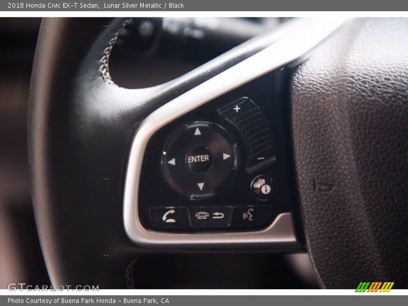 Lunar Silver Metallic / Black 2018 Honda Civic EX-T Sedan