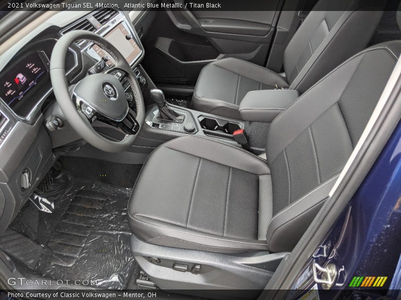 Atlantic Blue Metallic / Titan Black 2021 Volkswagen Tiguan SEL 4Motion