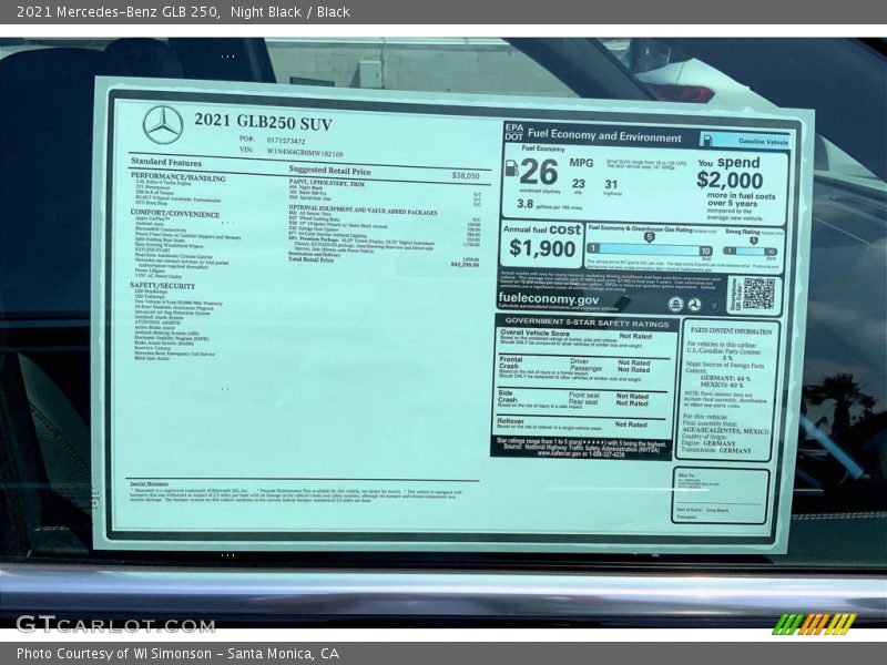 Night Black / Black 2021 Mercedes-Benz GLB 250
