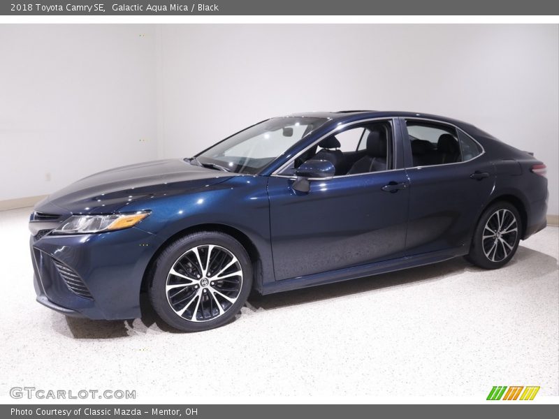 Galactic Aqua Mica / Black 2018 Toyota Camry SE