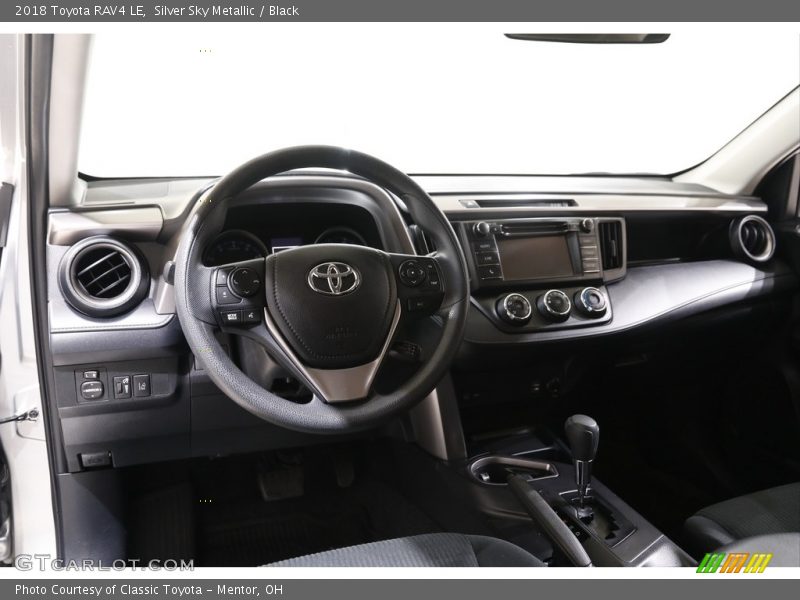 Silver Sky Metallic / Black 2018 Toyota RAV4 LE