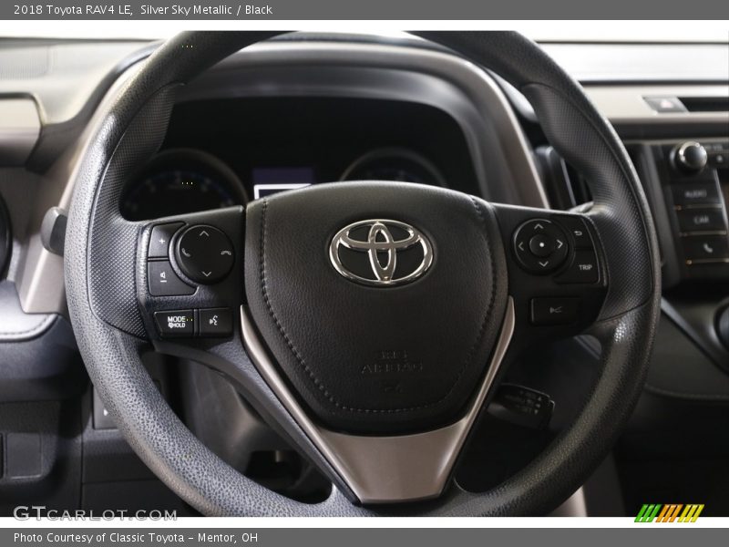 Silver Sky Metallic / Black 2018 Toyota RAV4 LE