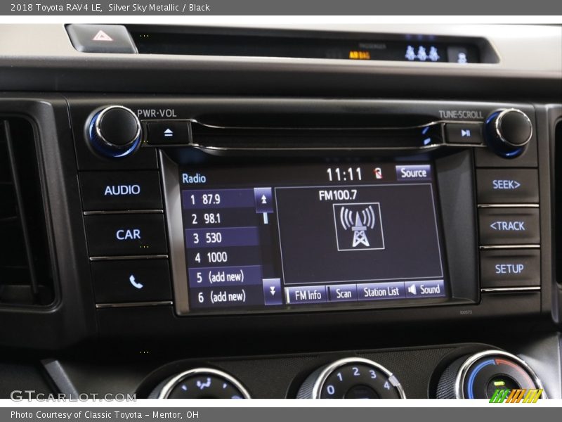 Silver Sky Metallic / Black 2018 Toyota RAV4 LE