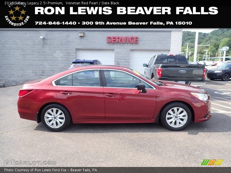 Venetian Red Pearl / Slate Black 2016 Subaru Legacy 2.5i Premium