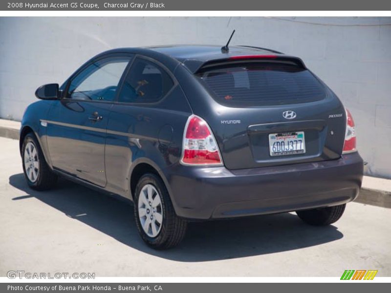 Charcoal Gray / Black 2008 Hyundai Accent GS Coupe