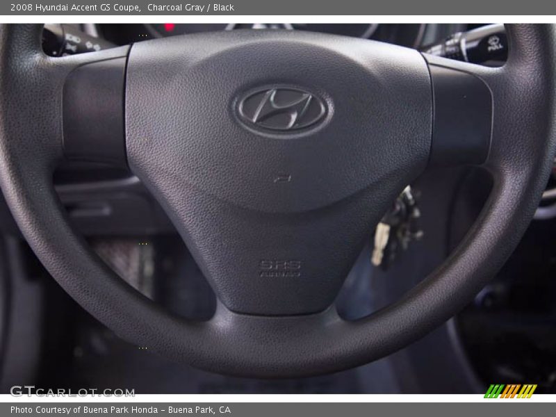 Charcoal Gray / Black 2008 Hyundai Accent GS Coupe