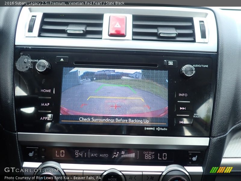 Controls of 2016 Legacy 2.5i Premium