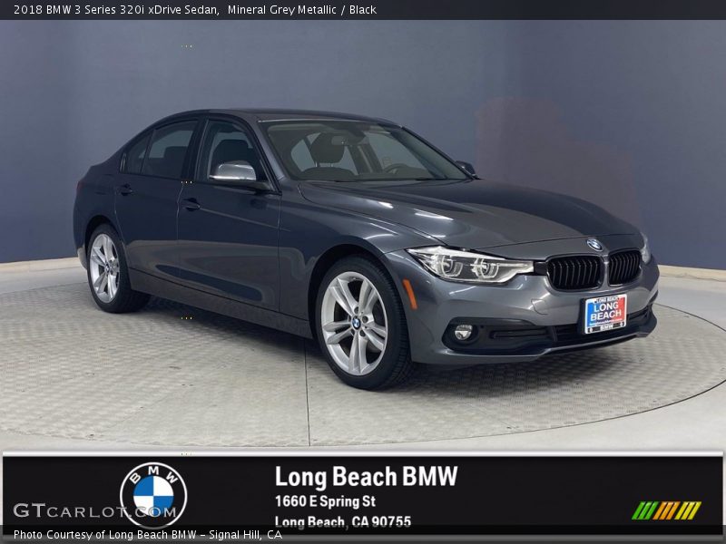 Mineral Grey Metallic / Black 2018 BMW 3 Series 320i xDrive Sedan