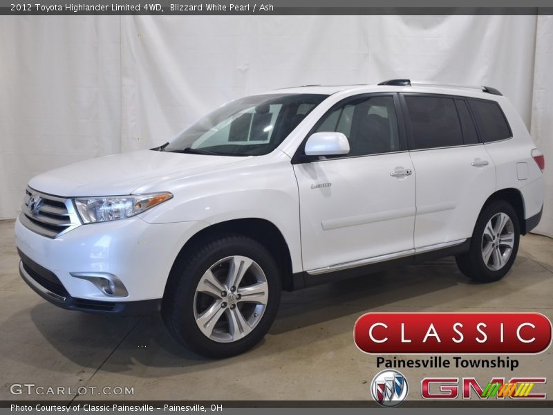 Blizzard White Pearl / Ash 2012 Toyota Highlander Limited 4WD