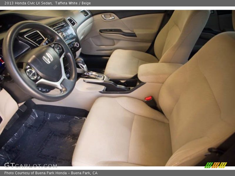 Taffeta White / Beige 2013 Honda Civic LX Sedan