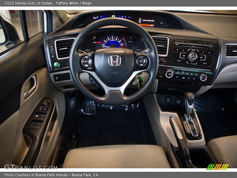 Taffeta White / Beige 2013 Honda Civic LX Sedan