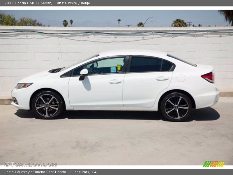 Taffeta White / Beige 2013 Honda Civic LX Sedan