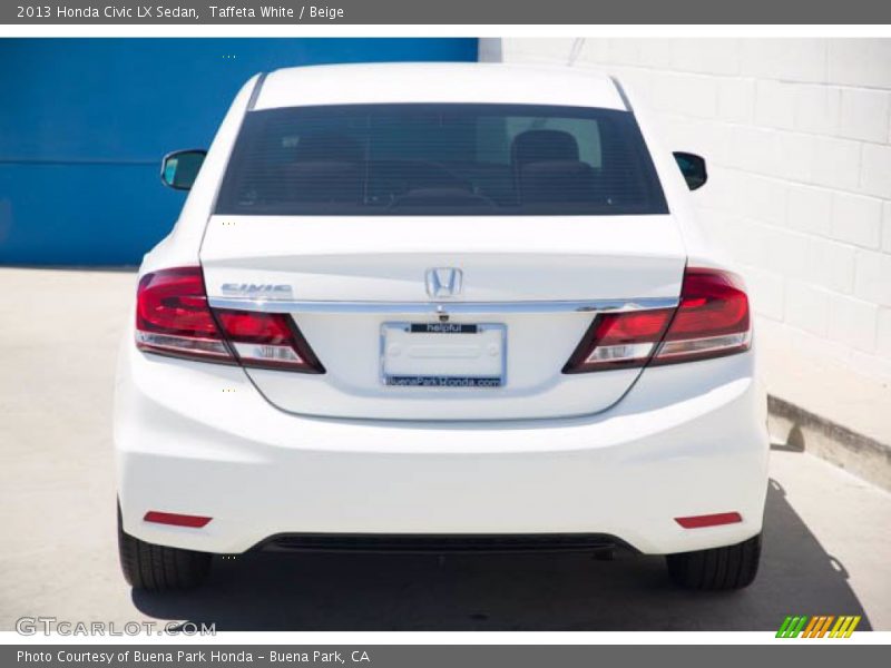 Taffeta White / Beige 2013 Honda Civic LX Sedan