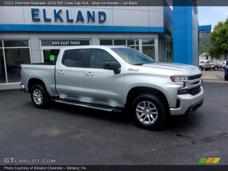 Silver Ice Metallic / Jet Black 2021 Chevrolet Silverado 1500 RST Crew Cab 4x4