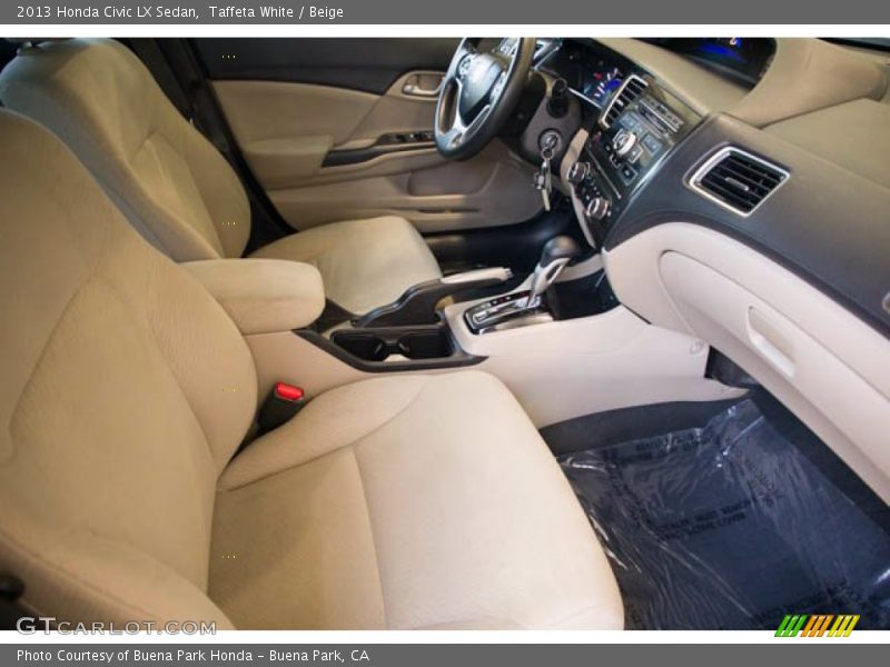 Taffeta White / Beige 2013 Honda Civic LX Sedan