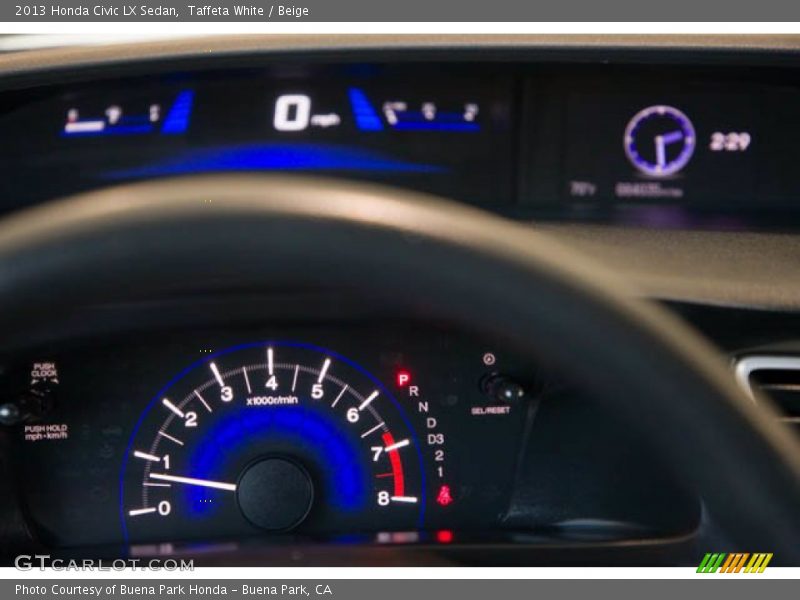 Taffeta White / Beige 2013 Honda Civic LX Sedan