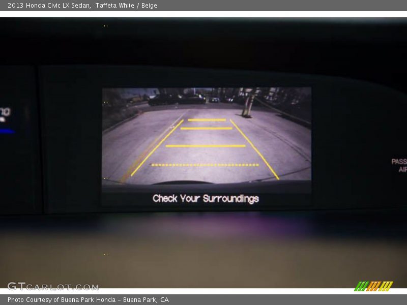 Taffeta White / Beige 2013 Honda Civic LX Sedan