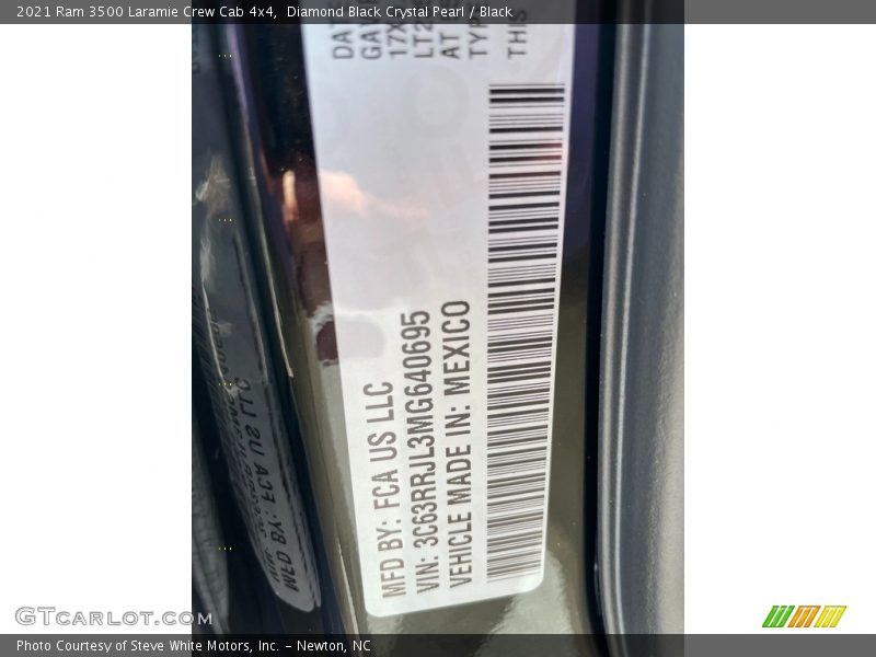 Diamond Black Crystal Pearl / Black 2021 Ram 3500 Laramie Crew Cab 4x4