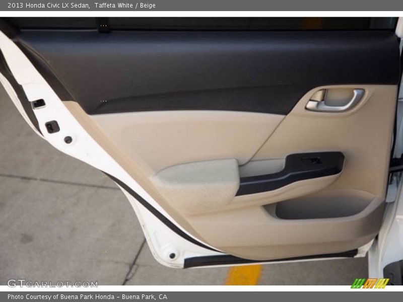 Taffeta White / Beige 2013 Honda Civic LX Sedan