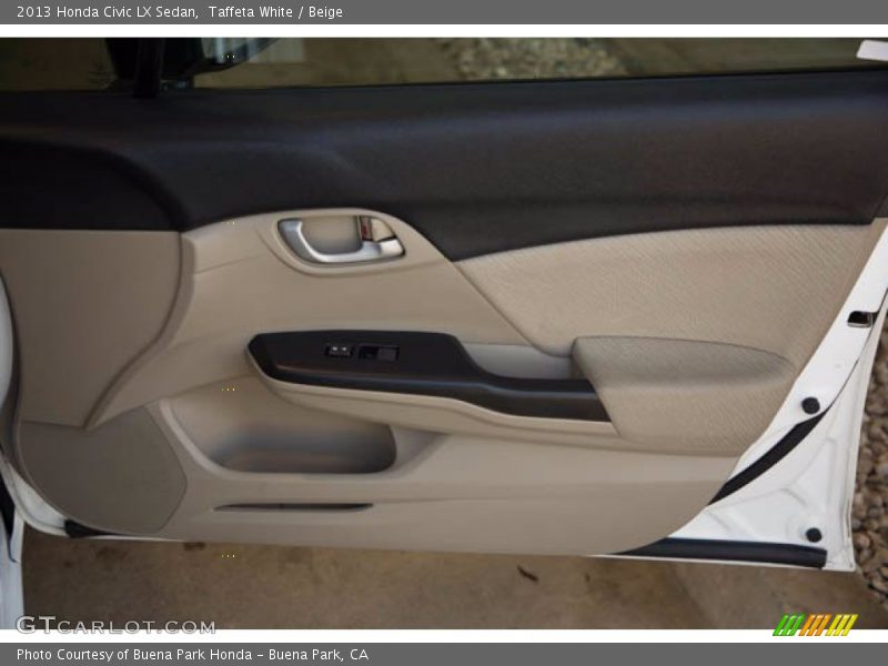 Taffeta White / Beige 2013 Honda Civic LX Sedan
