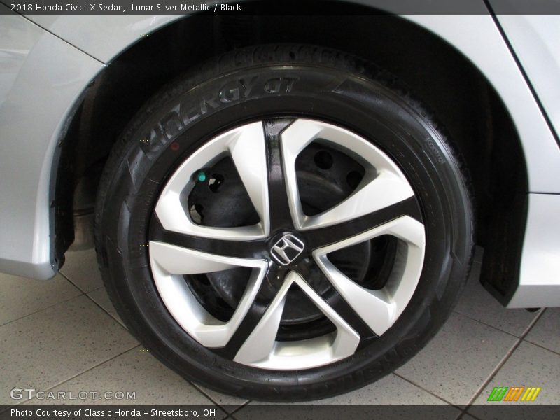 Lunar Silver Metallic / Black 2018 Honda Civic LX Sedan