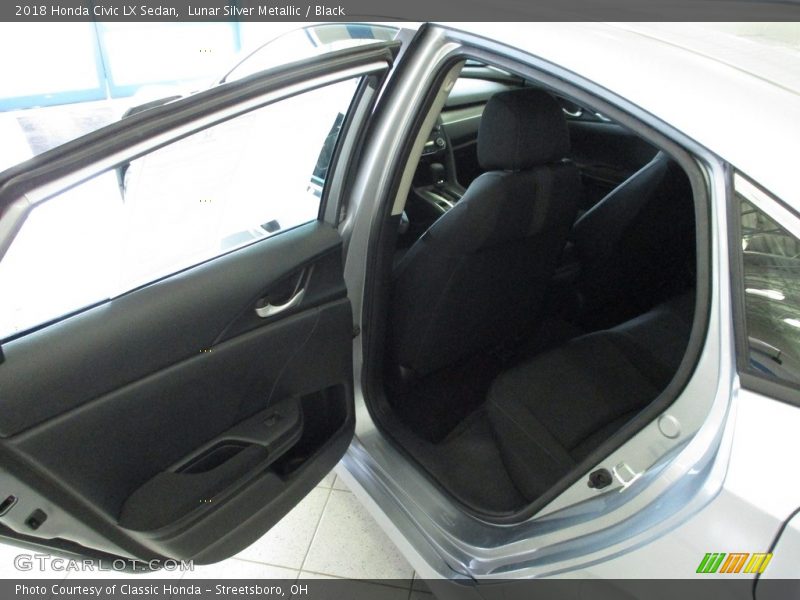 Lunar Silver Metallic / Black 2018 Honda Civic LX Sedan