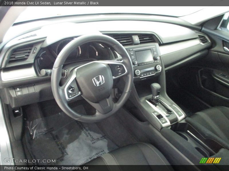 Lunar Silver Metallic / Black 2018 Honda Civic LX Sedan