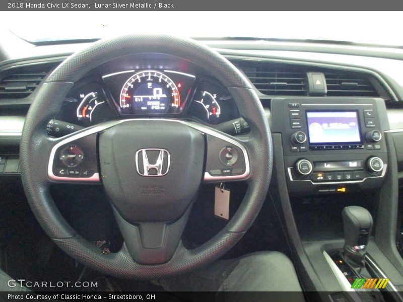Lunar Silver Metallic / Black 2018 Honda Civic LX Sedan