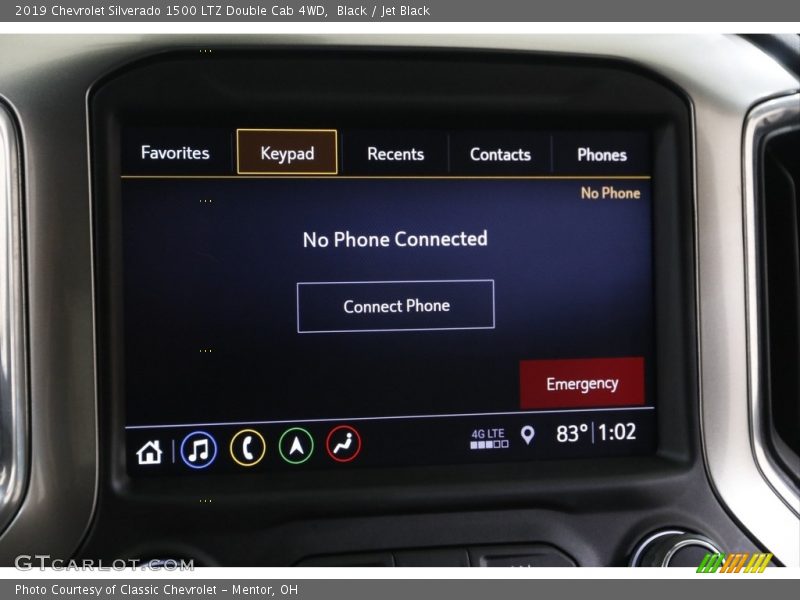 Black / Jet Black 2019 Chevrolet Silverado 1500 LTZ Double Cab 4WD