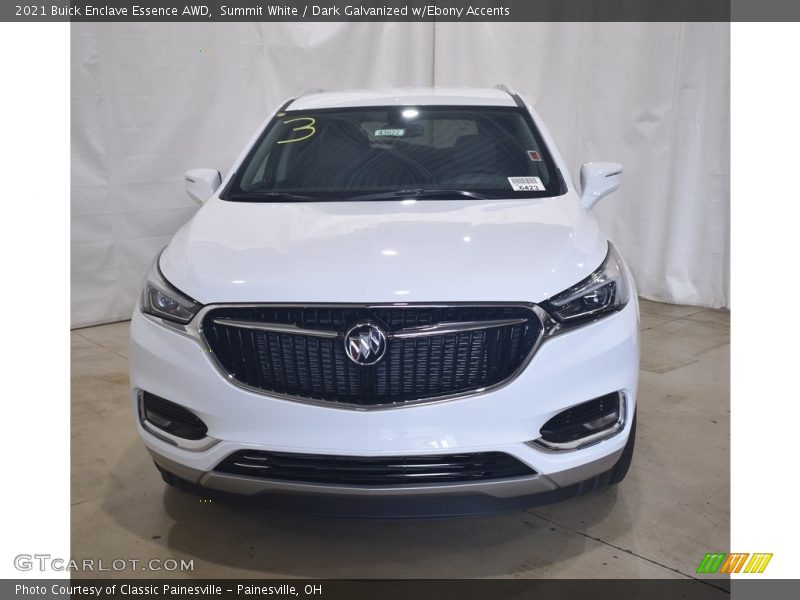 Summit White / Dark Galvanized w/Ebony Accents 2021 Buick Enclave Essence AWD