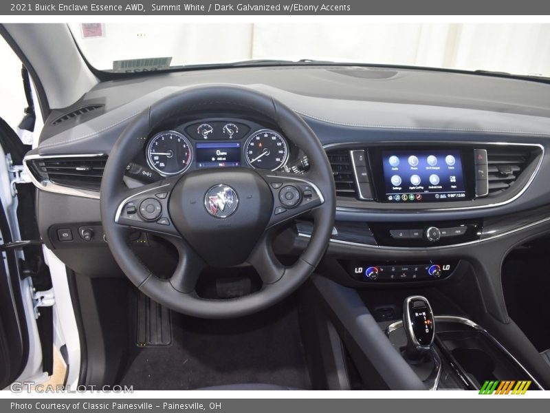 Summit White / Dark Galvanized w/Ebony Accents 2021 Buick Enclave Essence AWD
