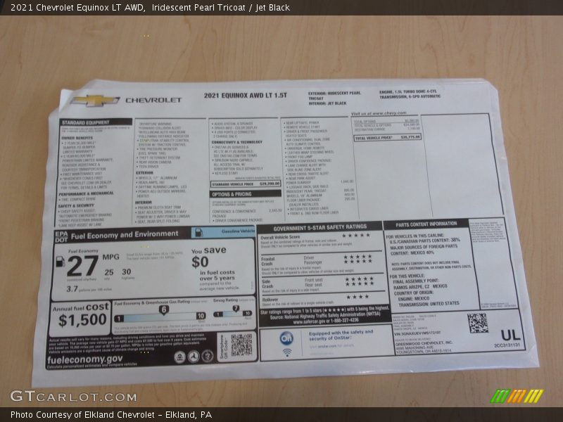 Iridescent Pearl Tricoat / Jet Black 2021 Chevrolet Equinox LT AWD