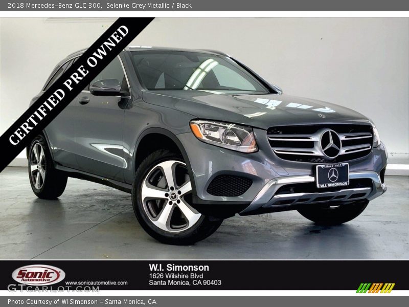 Selenite Grey Metallic / Black 2018 Mercedes-Benz GLC 300