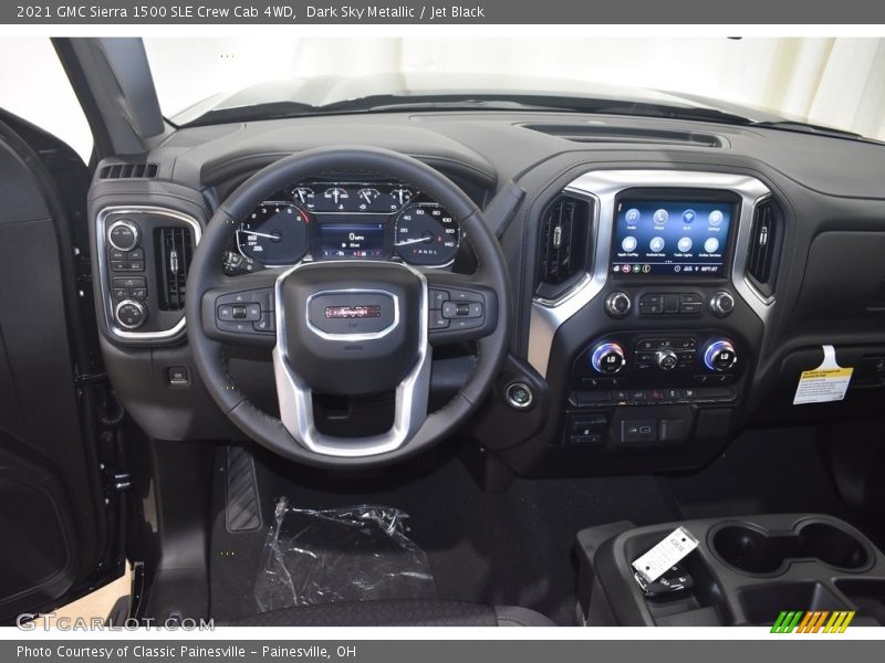 Dark Sky Metallic / Jet Black 2021 GMC Sierra 1500 SLE Crew Cab 4WD