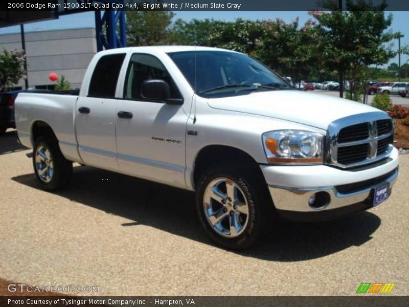 Bright White / Medium Slate Gray 2006 Dodge Ram 1500 SLT Quad Cab 4x4