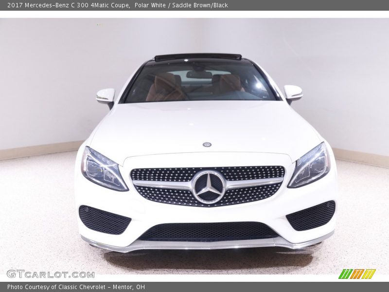 Polar White / Saddle Brown/Black 2017 Mercedes-Benz C 300 4Matic Coupe