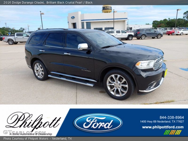 Brilliant Black Crystal Pearl / Black 2016 Dodge Durango Citadel