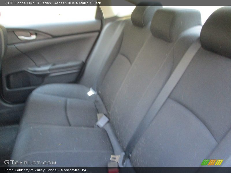 Aegean Blue Metallic / Black 2018 Honda Civic LX Sedan