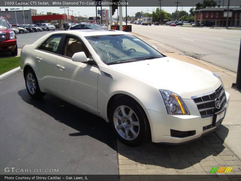 White Diamond Tri-Coat / Cashmere/Cocoa 2009 Cadillac CTS Sedan