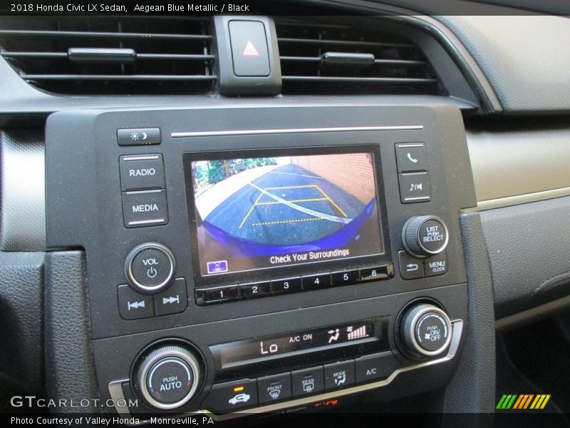 Aegean Blue Metallic / Black 2018 Honda Civic LX Sedan